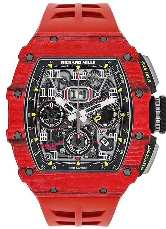 Best Richard Mille RM11-03 Red Quartz NTPT Automatic Flyback Chronograph Replica Watch